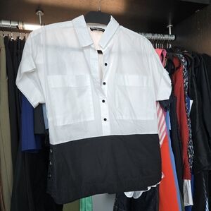Karl Lagerfeld Two-Tone Black and White Shirt